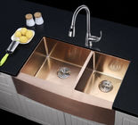 Custom Two Bowl 33 Inch Farmhouse Sink Stainless Steel Durable