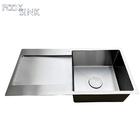 Latest Invention Above Counter Stainless Steel 304 Double Bowl Kitchen Sink With Drainboard