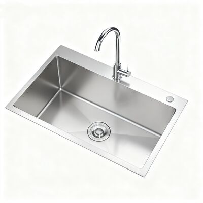 New Trending 304 Stainless Steel Kitchen Sinks Amazon Hot Sale Customized Size 30''x22'' Deep-in Commercial Top Mount Kitchen Sink Evier De Cuisine