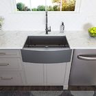 SS304 Nano Workstation Kitchen Sink 33 Inch CUPC Farm Apron Front