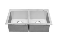 PVD Stainless Steel 304 Kitchen Sink Double Counter Top Basin