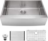Handmake 36'' Apron Stainless Steel Kitchen Sink Brushed