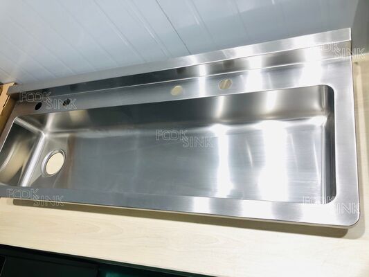 Außenbereich Industrielle Edelstahl Langes Waschbecken Waschbecken Metall Waschbecken für Fabrik Werkstatt Restaurant Küche
