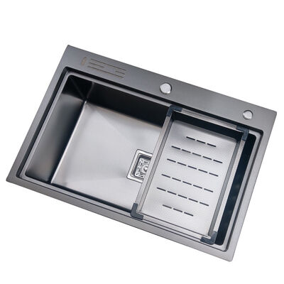 Geprägtes Wabenmuster-Spülbecken für die Küche, 304 Edelstahl-Küchenspülen, 16/18 Gauge, beliebt, kratzfest und geräuscharm, Nano-Waschbecken, Workstation-Spüle mit Zubehör