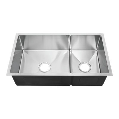 Household Luxury Italian Double Bowl Kitchen Sink Rectangular Bowl Shape